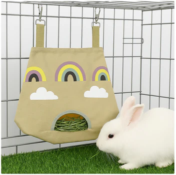 Borsa Porta Fieno per Conigli “Rainbow Clouds”