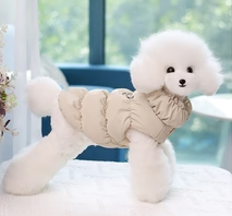 Gilet Invernale Imbottito per Cani e Gatti con D-Ring per Guinzaglio