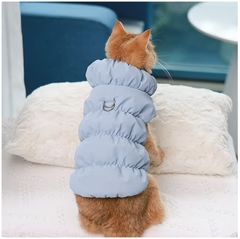 Gilet Invernale Imbottito per Cani e Gatti con D-Ring per Guinzaglio